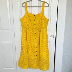 J Crew Yellow Midi Dress